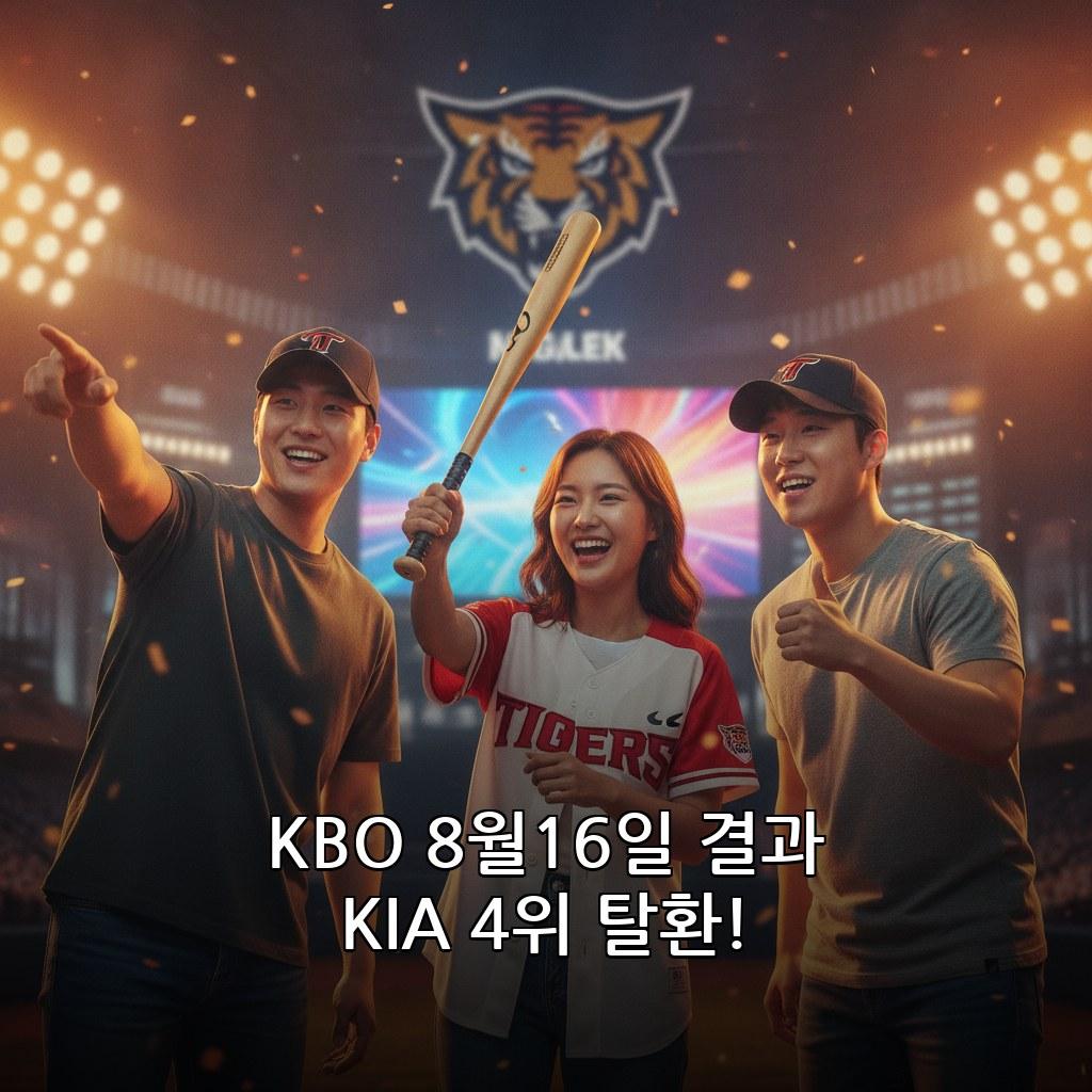 KBO 오늘 경기 결과 8월 16일 2026 KIA 4위 탈환 관련 이미지