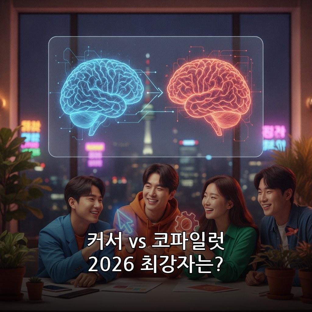 커서 AI 깃허브 코파일럿 차이 비교 2026 개발자 추천 관련 이미지