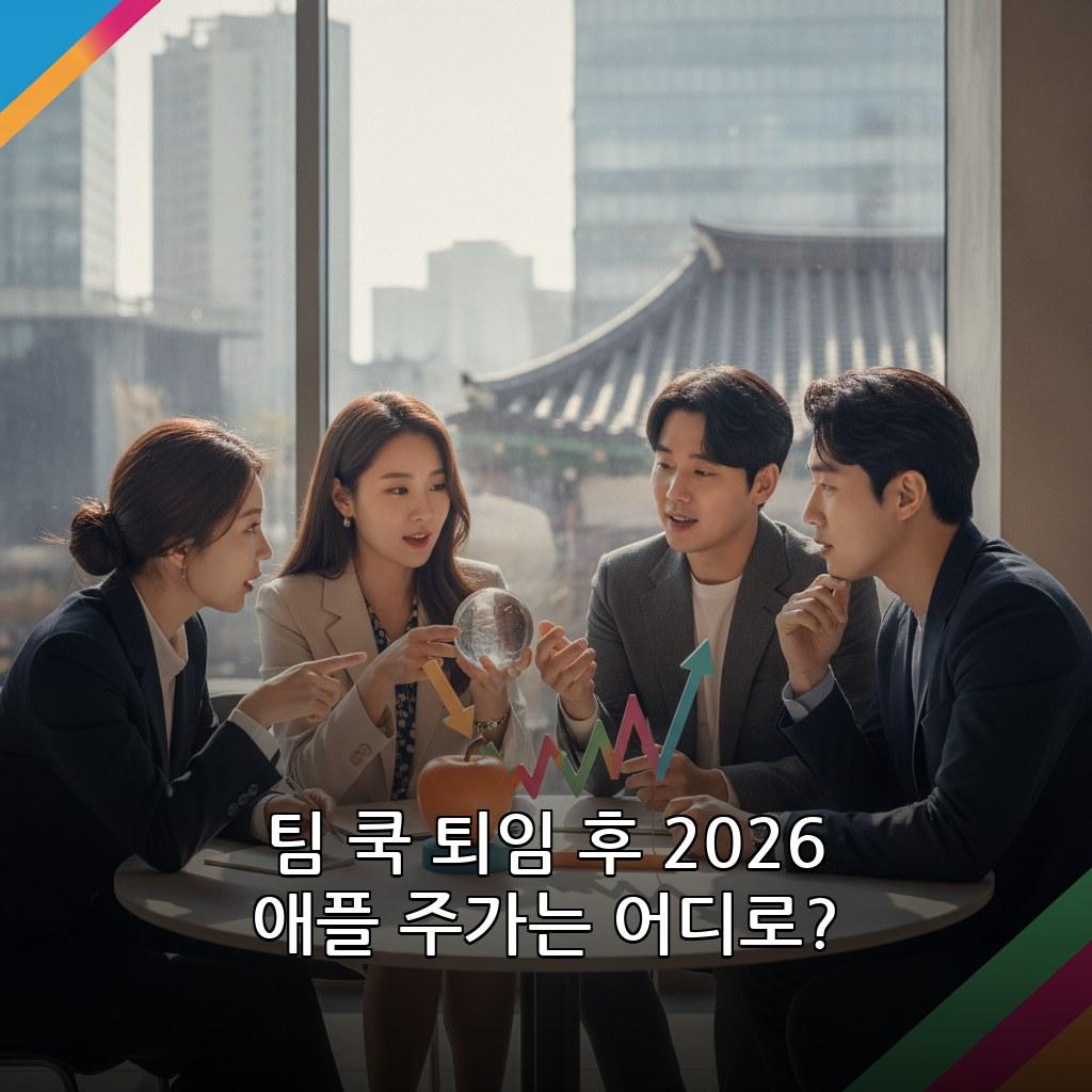 팀 쿡 애플 CEO 퇴임 후 애플 주가 전망 및 한국 투자자 영향 2026 관련 이미지
