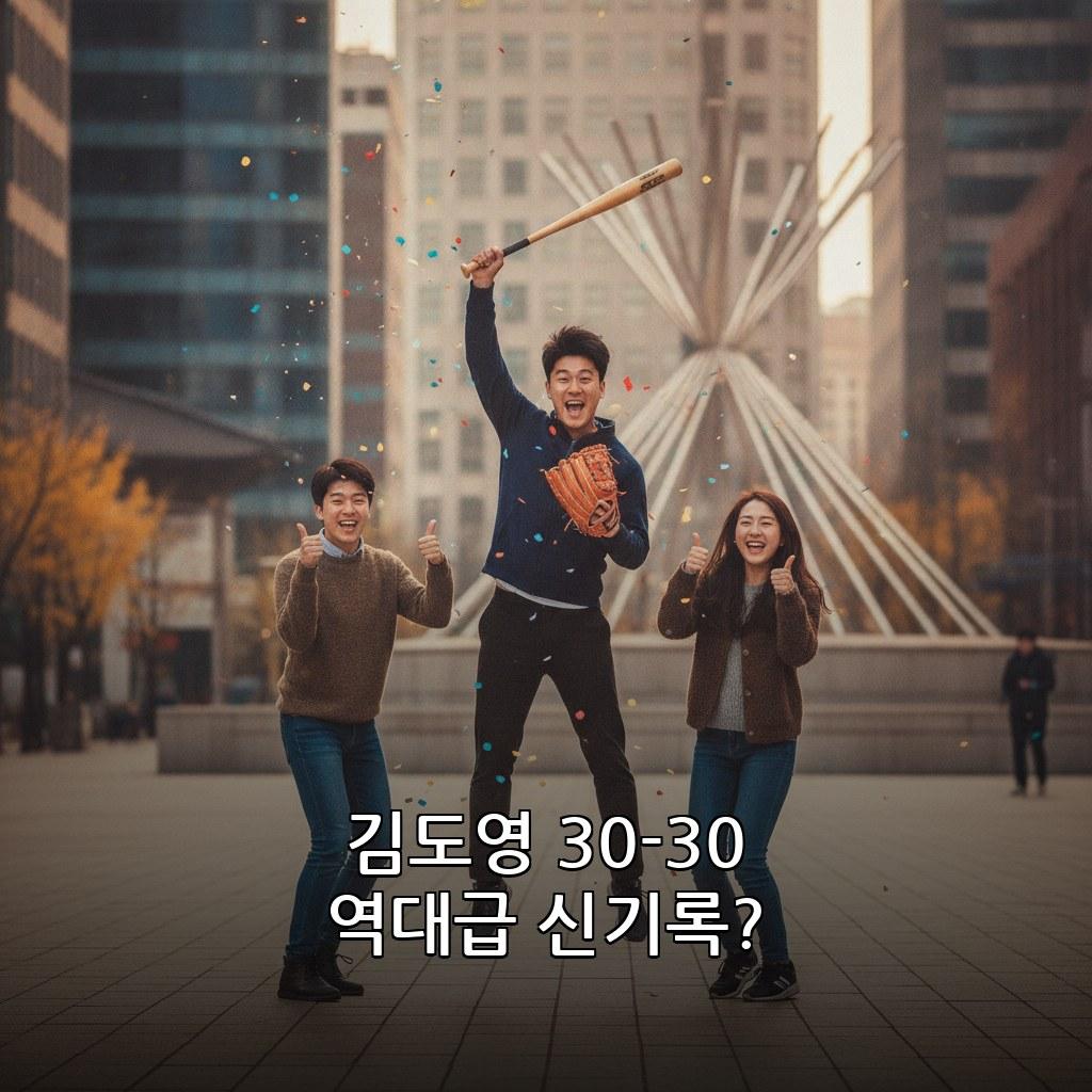 김도영 KBO 신기록 역대 최연소 30홈런 30도루 달성 2026 관련 이미지