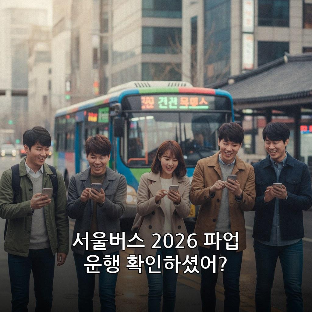 서울 시내버스 파업 타결 2026 출퇴근 정상운행 확인 방법 관련 이미지