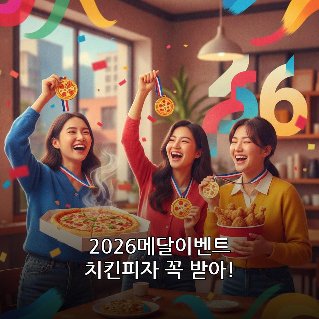 2026 아시안게임 치킨 피자 메달 이벤트 할인 행사 정리 관련 이미지