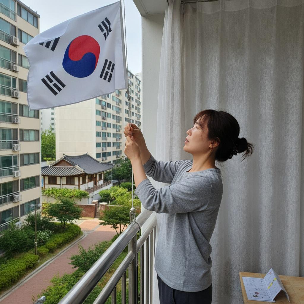 한글날 태극기 다는 법 2026 아파트 단독주택 게양 방법 설명 사진