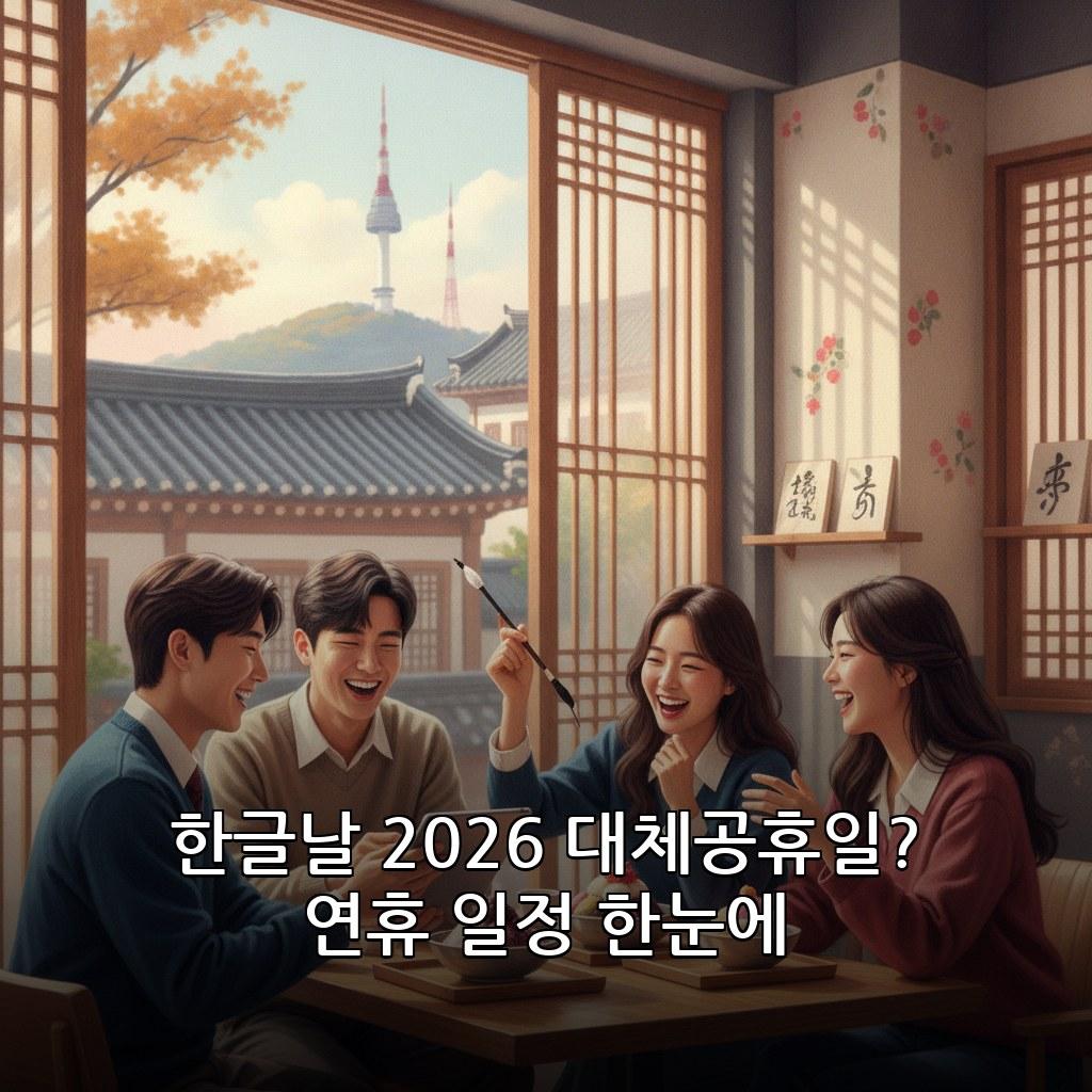 한글날 2026 공휴일 대체공휴일 여부 및 연휴 일정 총정리 관련 이미지