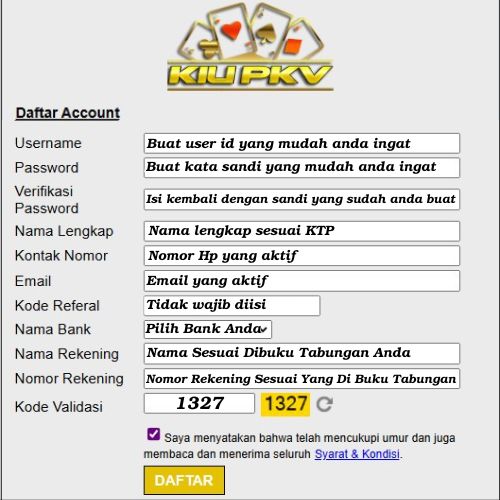 Cara Daftar Pkv Games