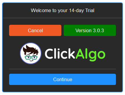 register clickalgo trial