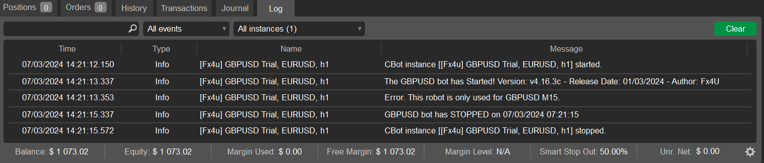 Save cBot Log