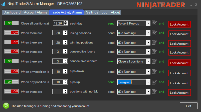 NinjaTrader Trade Protection