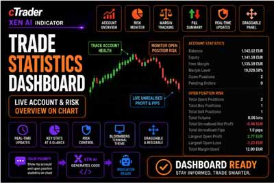 cTrader trade statistics indicator