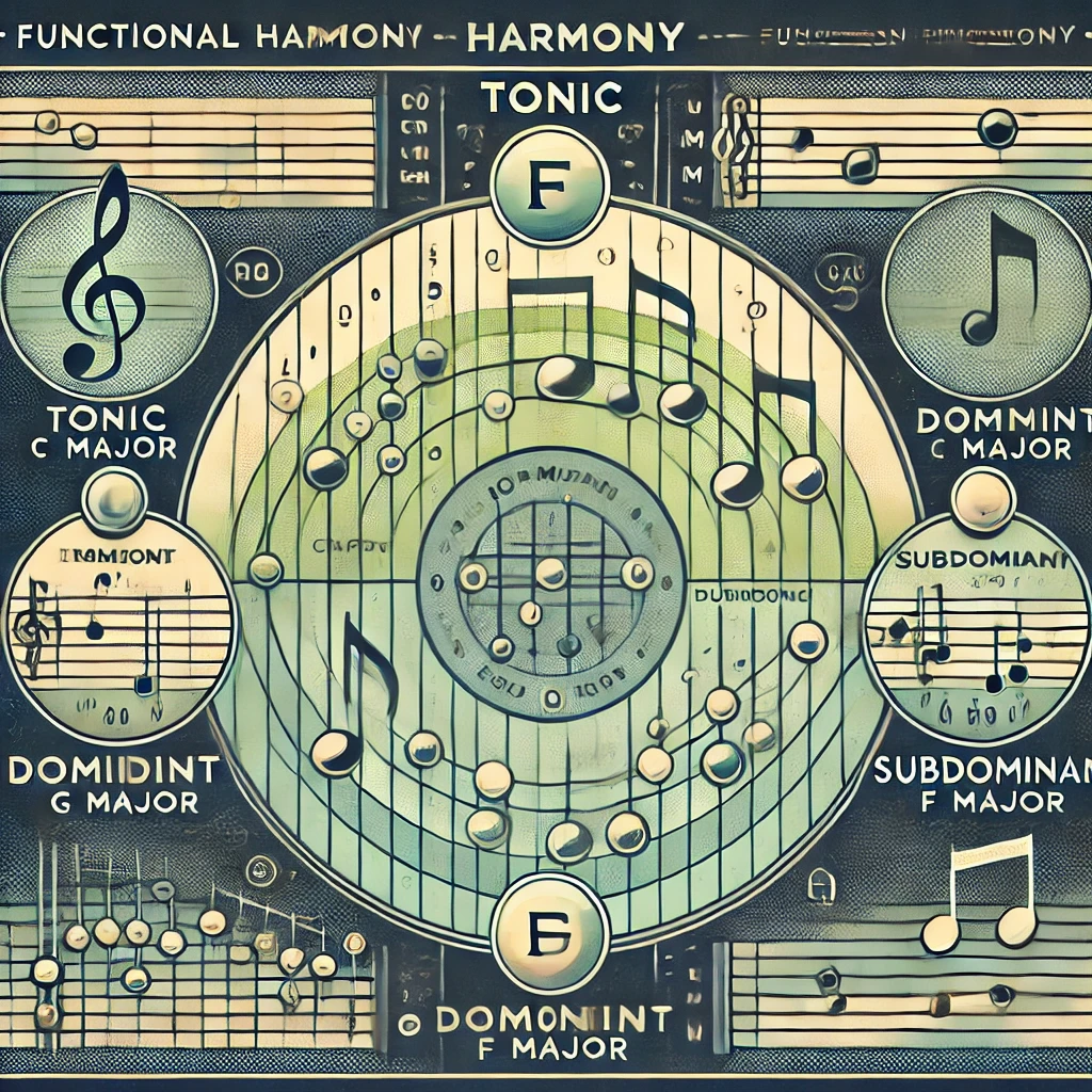 Functional harmony, from tonic, dominant, and subdominant functions to harmonic substitutions and passing chords, enrich your musical progressions. Functional harmony, from tonic, dominant, and subdominant functions to harmonic substitutions and passing chords, enrich your musical progressions.