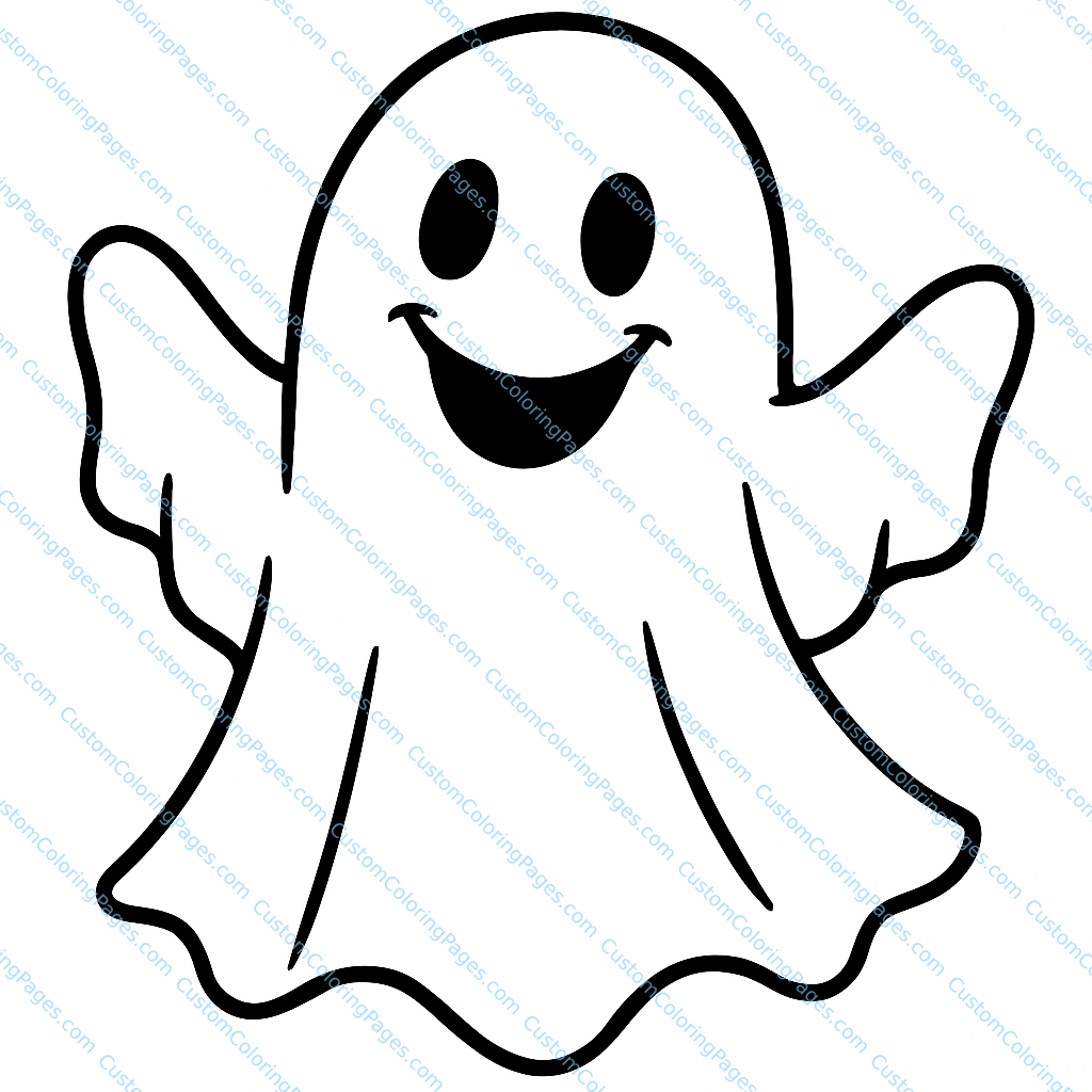 Ghost - Free Printable Coloring Page - Free Coloring Page