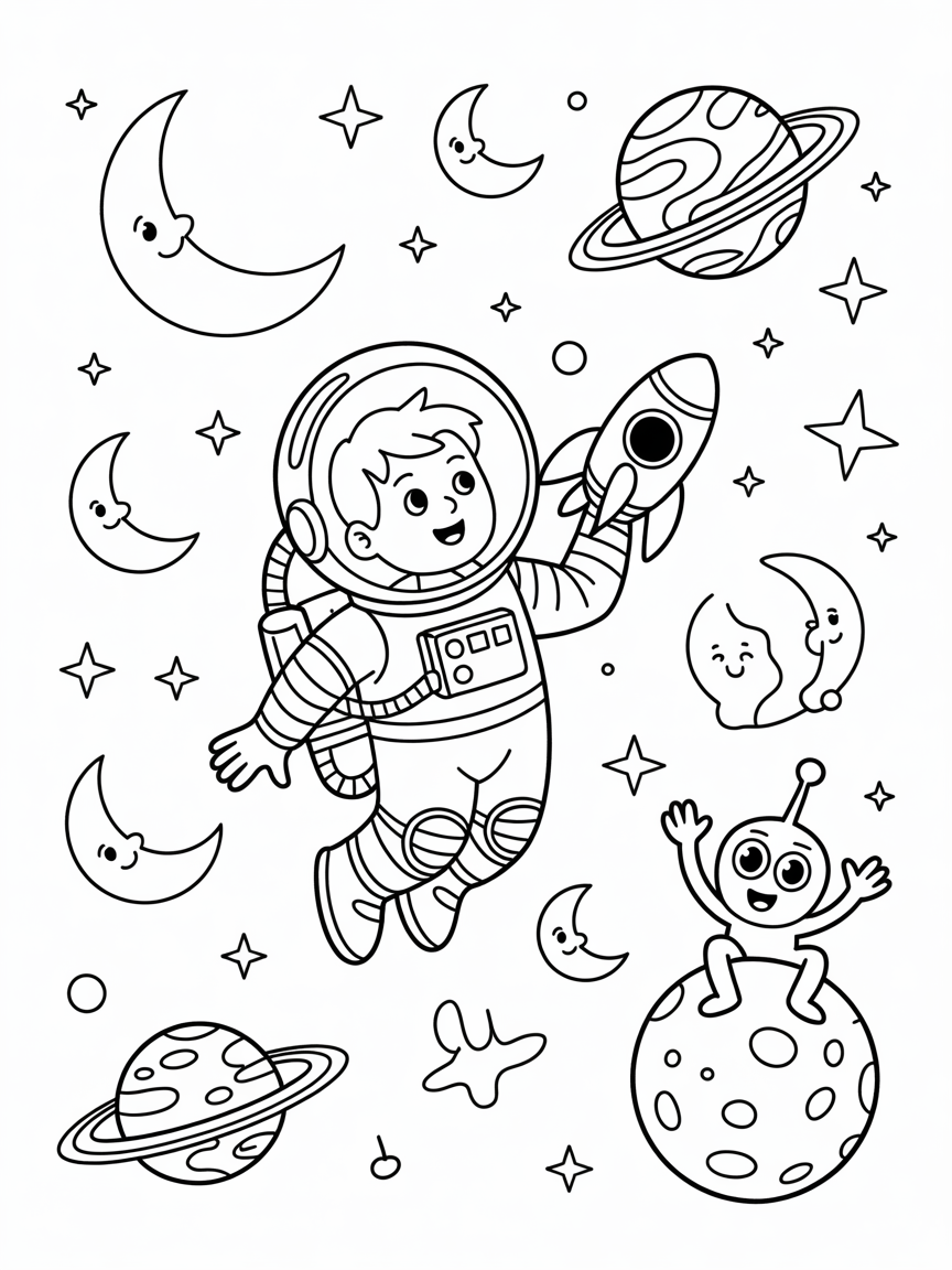 Tsuki odissey - Free Coloring Page