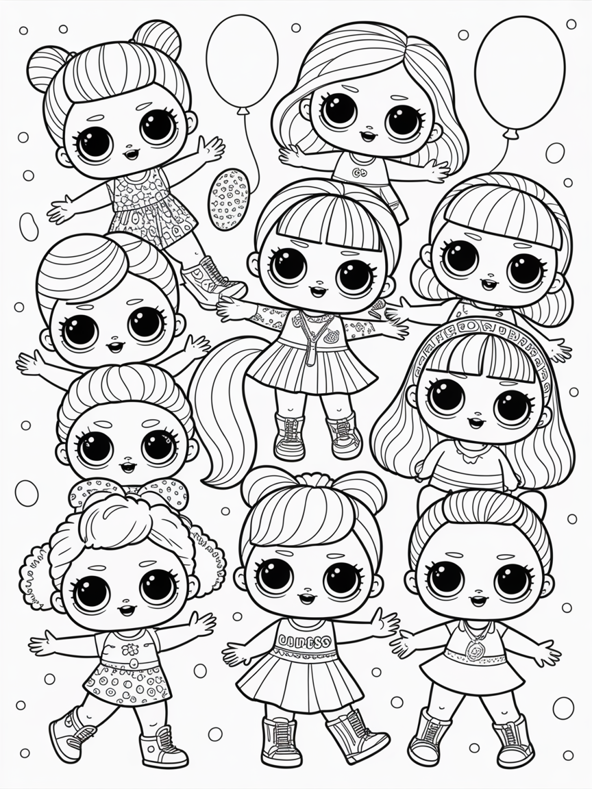 lol dolls - Free Coloring Page
