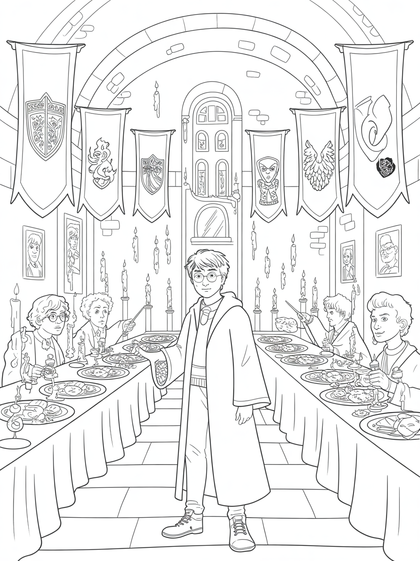 Harry Potter - Coloring Page - Free Coloring Page