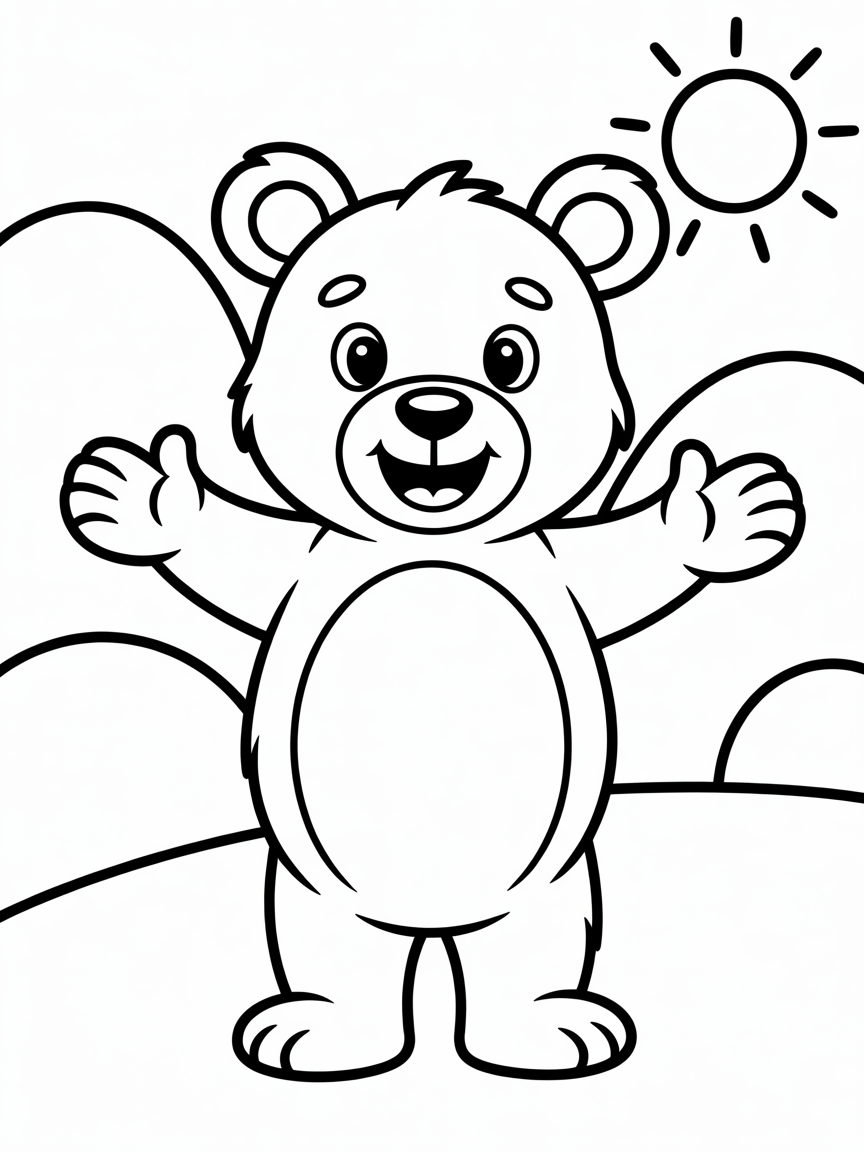 Bear - Free Coloring Page