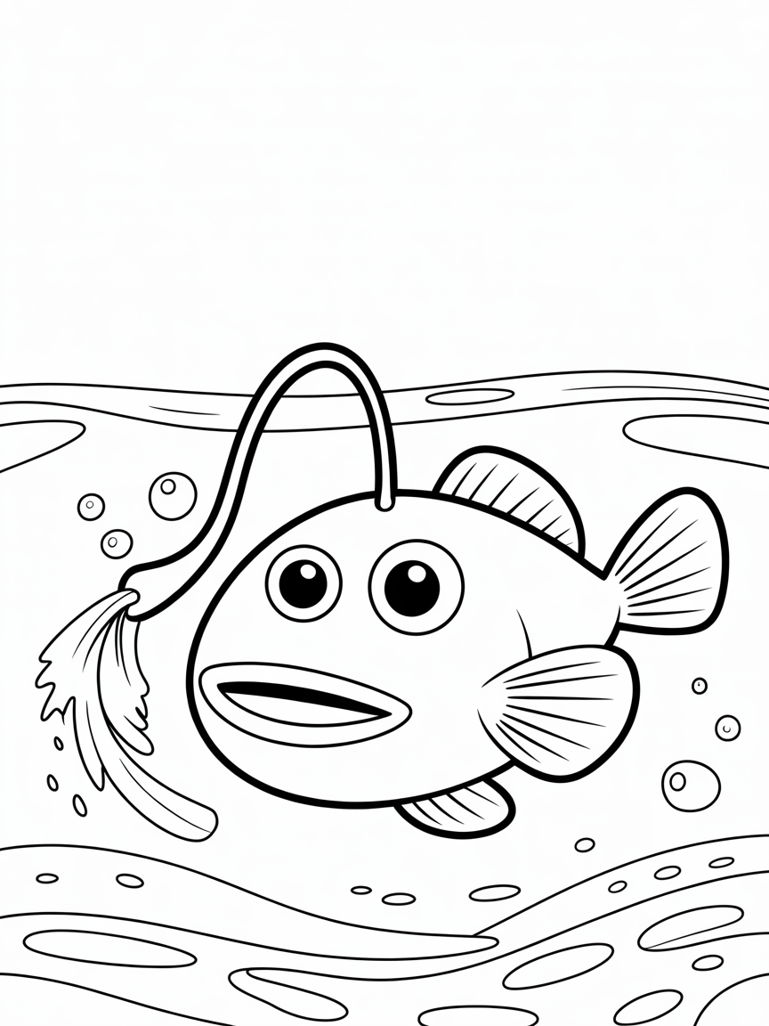 Angler fish - Free Coloring Page