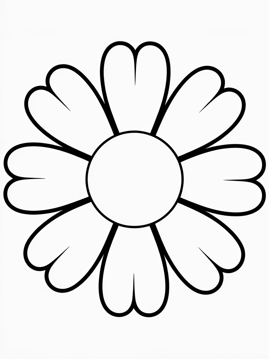 petals - Free Coloring Page