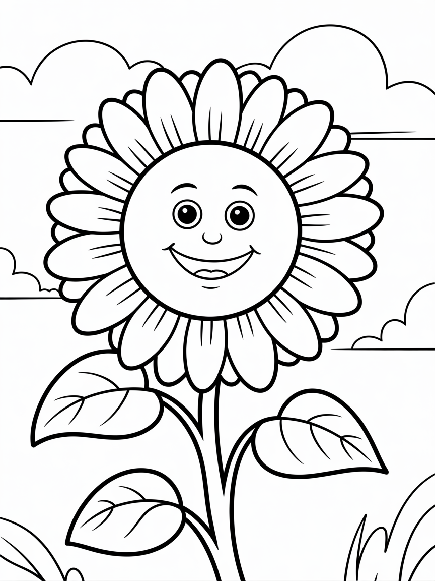 floral - Free Coloring Page