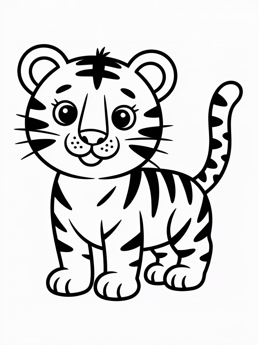 tiger - Free Coloring Page