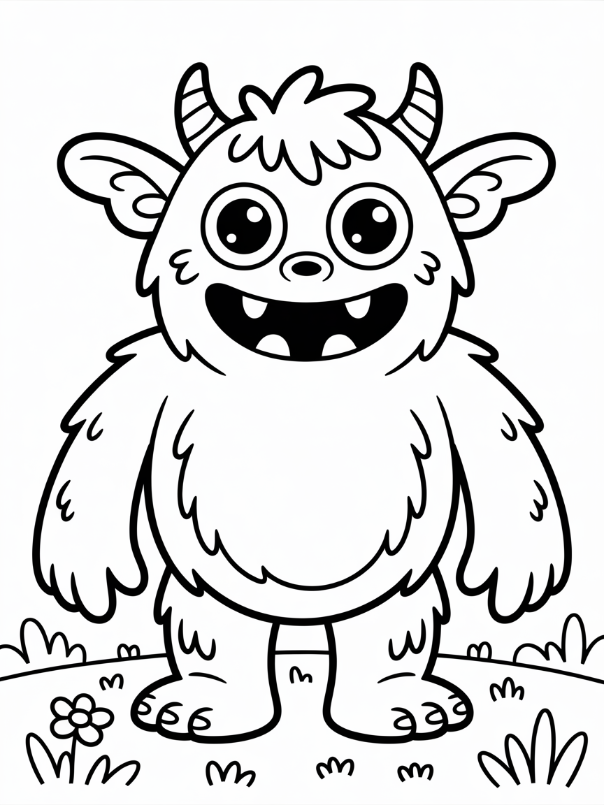Monster - Free Coloring Page
