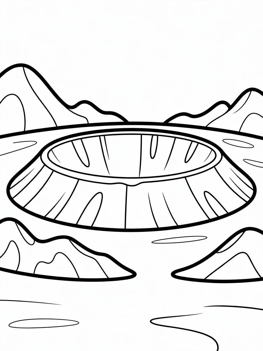 crater - Free Coloring Page