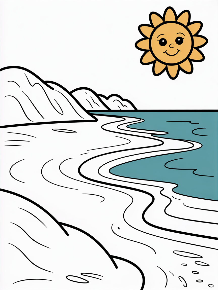 sand - Free Coloring Page