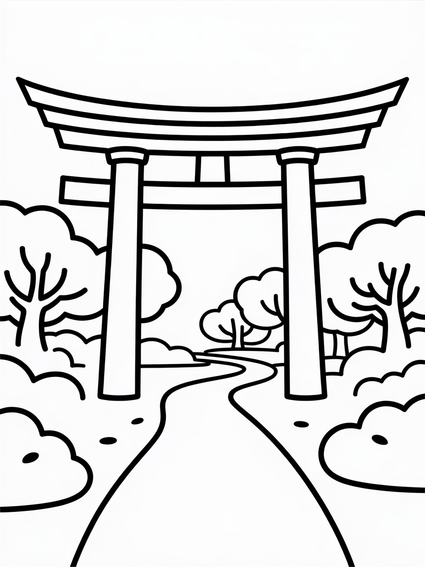 a japanese art and culture themed - Free Coloring Page