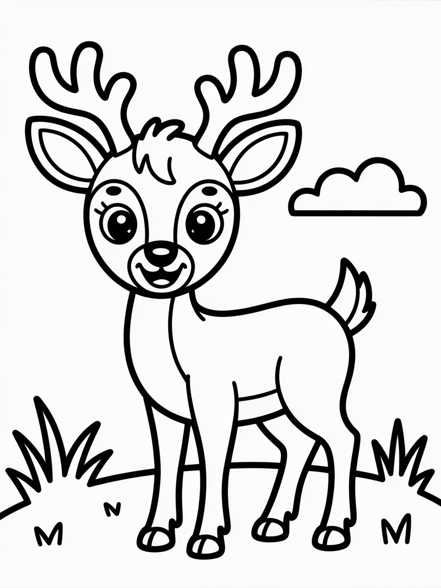 a deer - Free Coloring Page