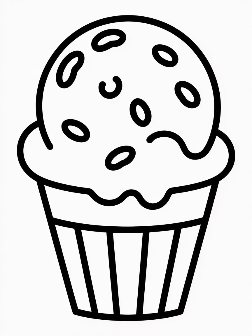 chocolate ice cream - Free Coloring Page