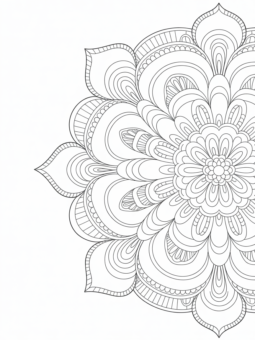 Idk some mandala - Free Coloring Page