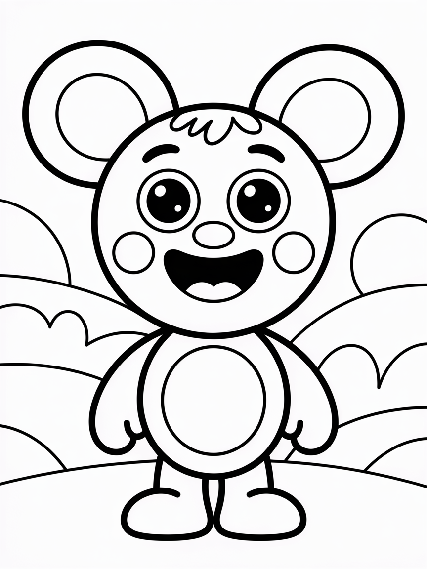 Funny face orange - Free Coloring Page