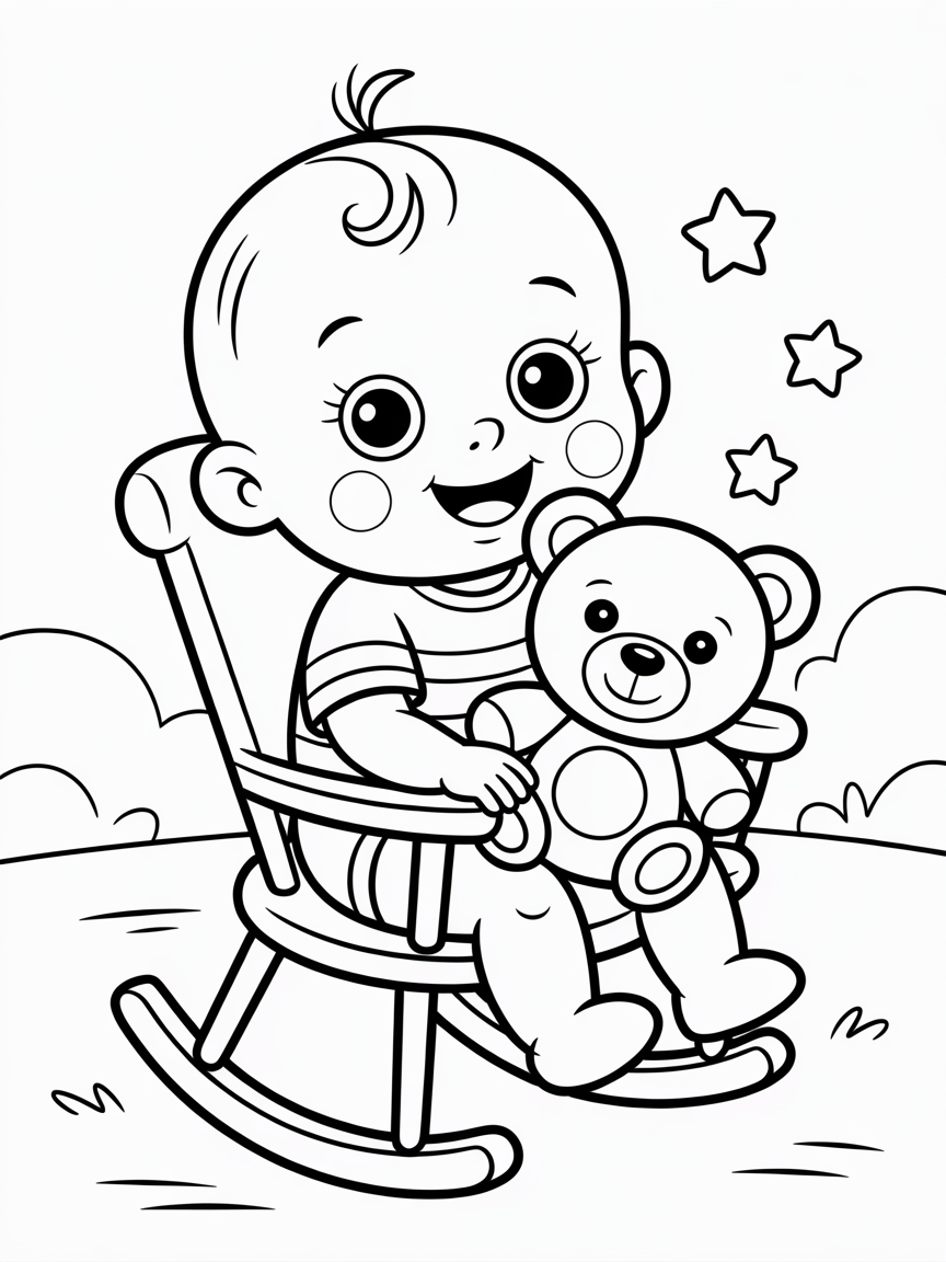 baby - Free Coloring Page