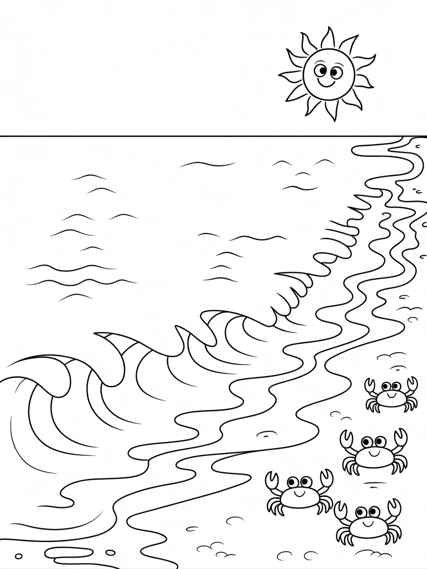 tides Free Coloring Page