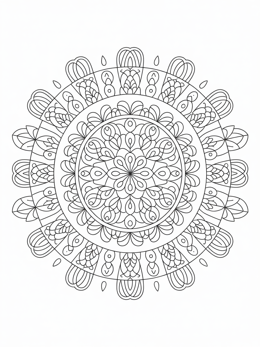 intricate pattern that reveals a image after being coloured by specific numbers - Free Coloring Page