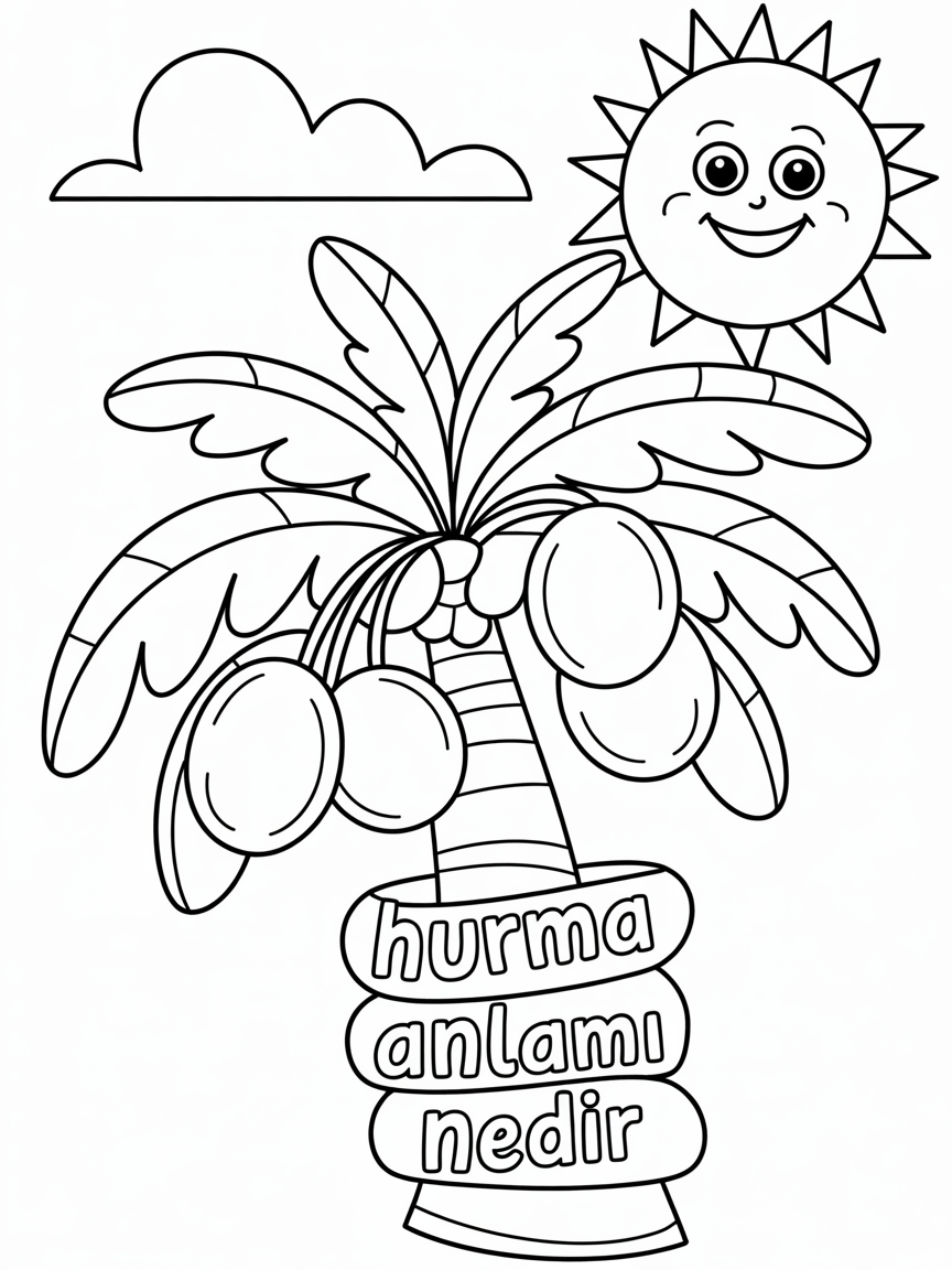 Hurma anlamı nedir - Free Coloring Page