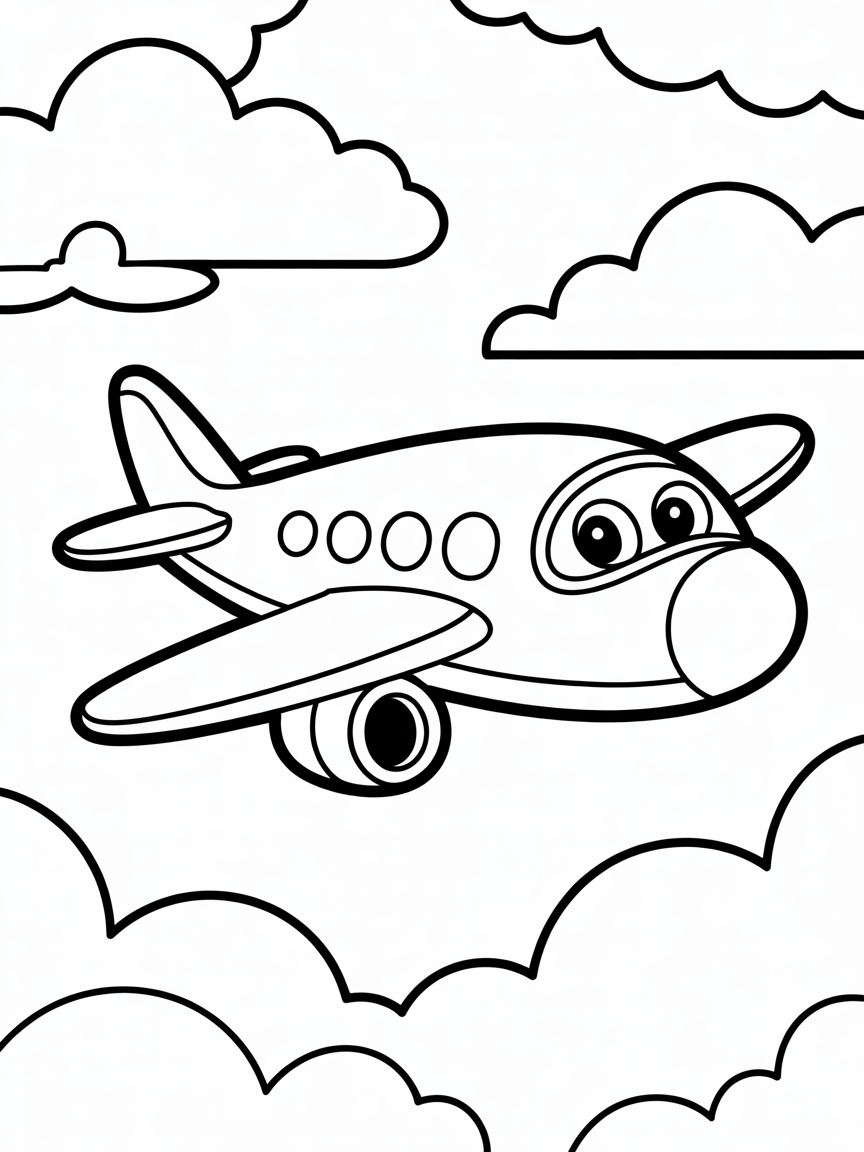 aeroplane - Free Coloring Page