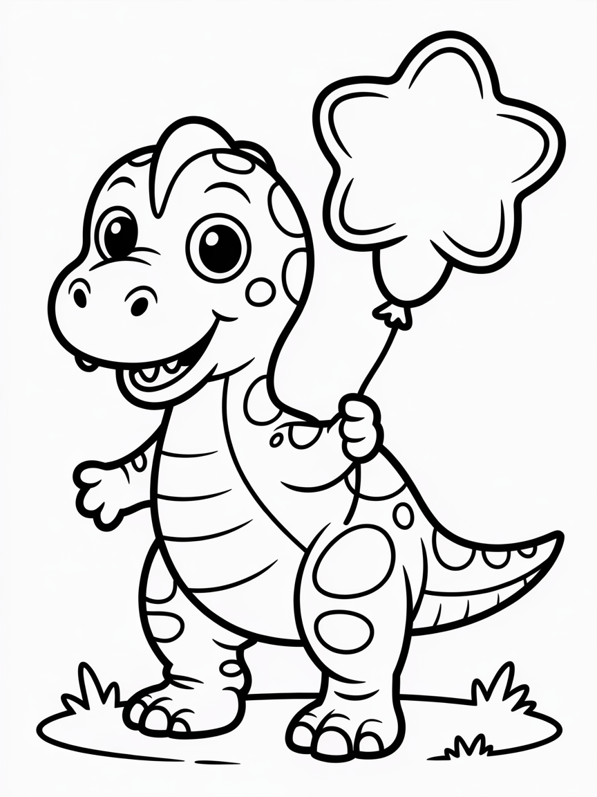 BABY DINO - Free Coloring Page