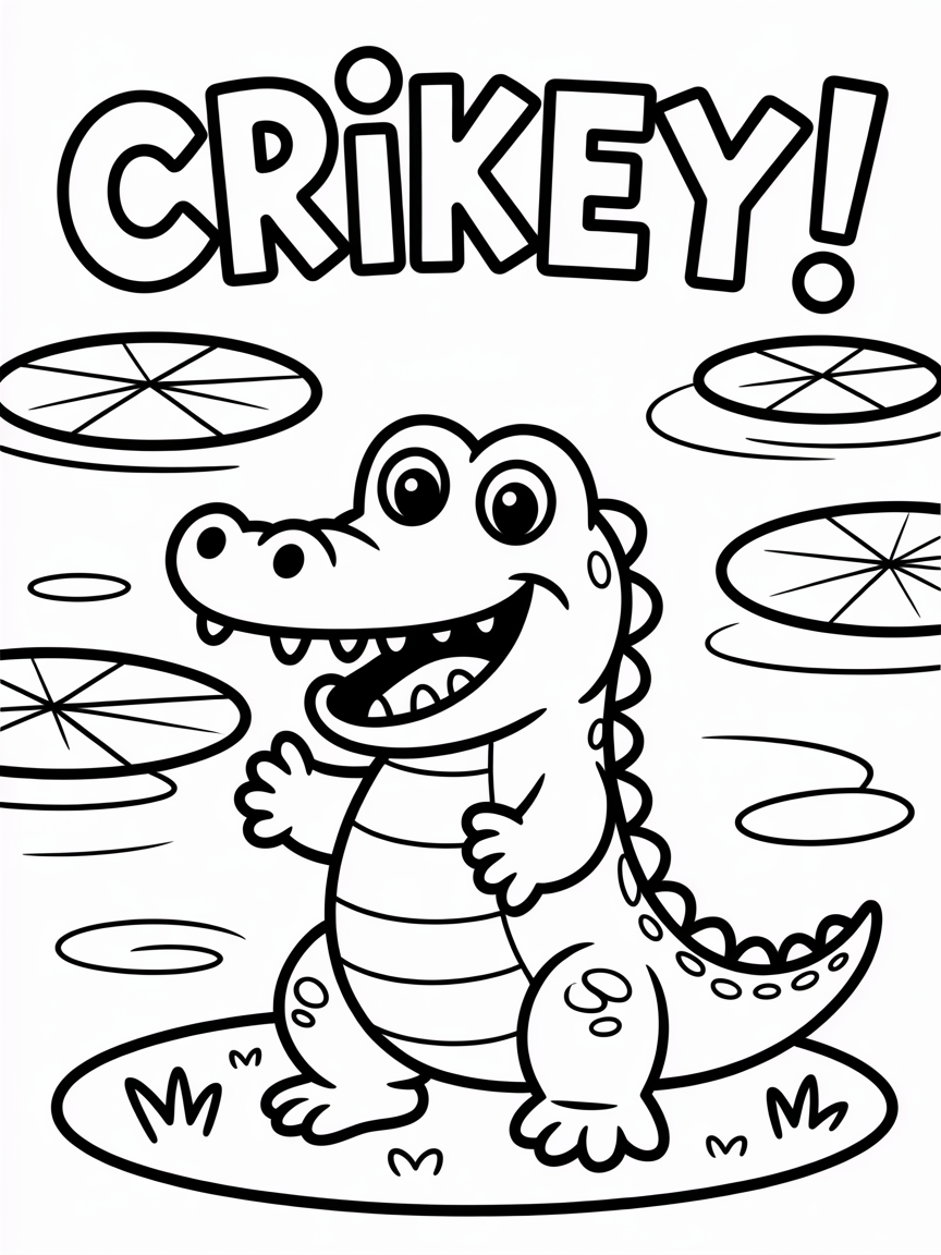 crikey - Free Coloring Page