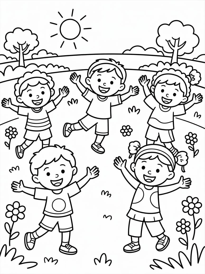 Dance - Free Coloring Page
