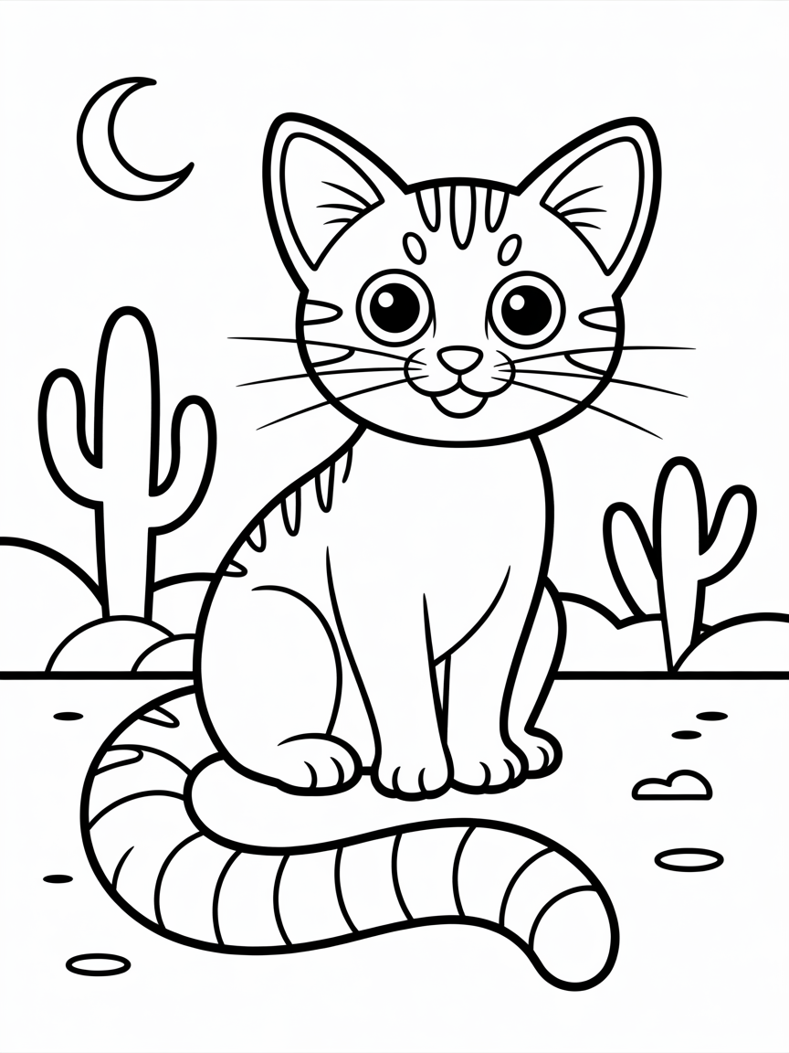ringtail cat - Free Coloring Page