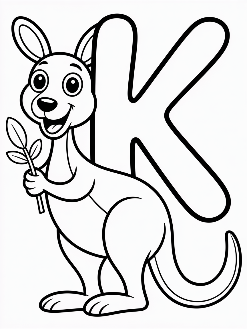 K - Free Coloring Page