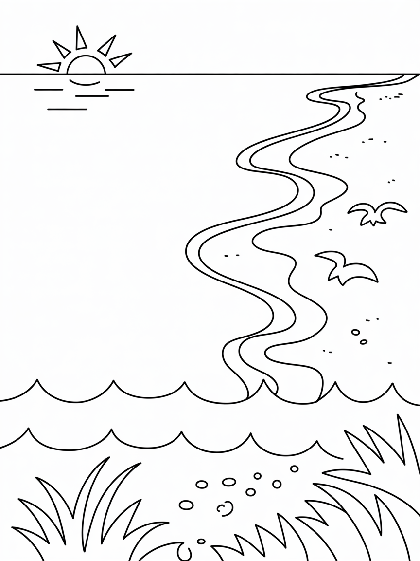 Gulf of Mexico - Free Coloring Page