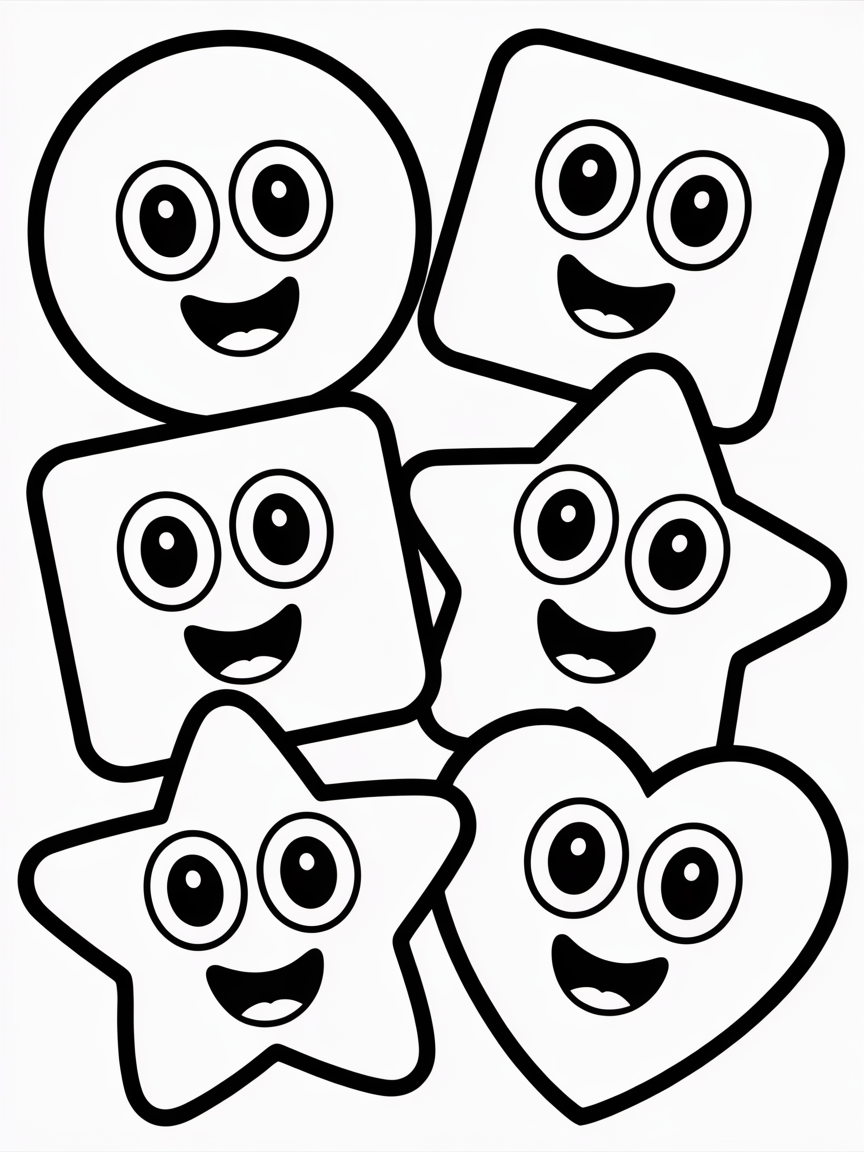 Shapes - Free Coloring Page