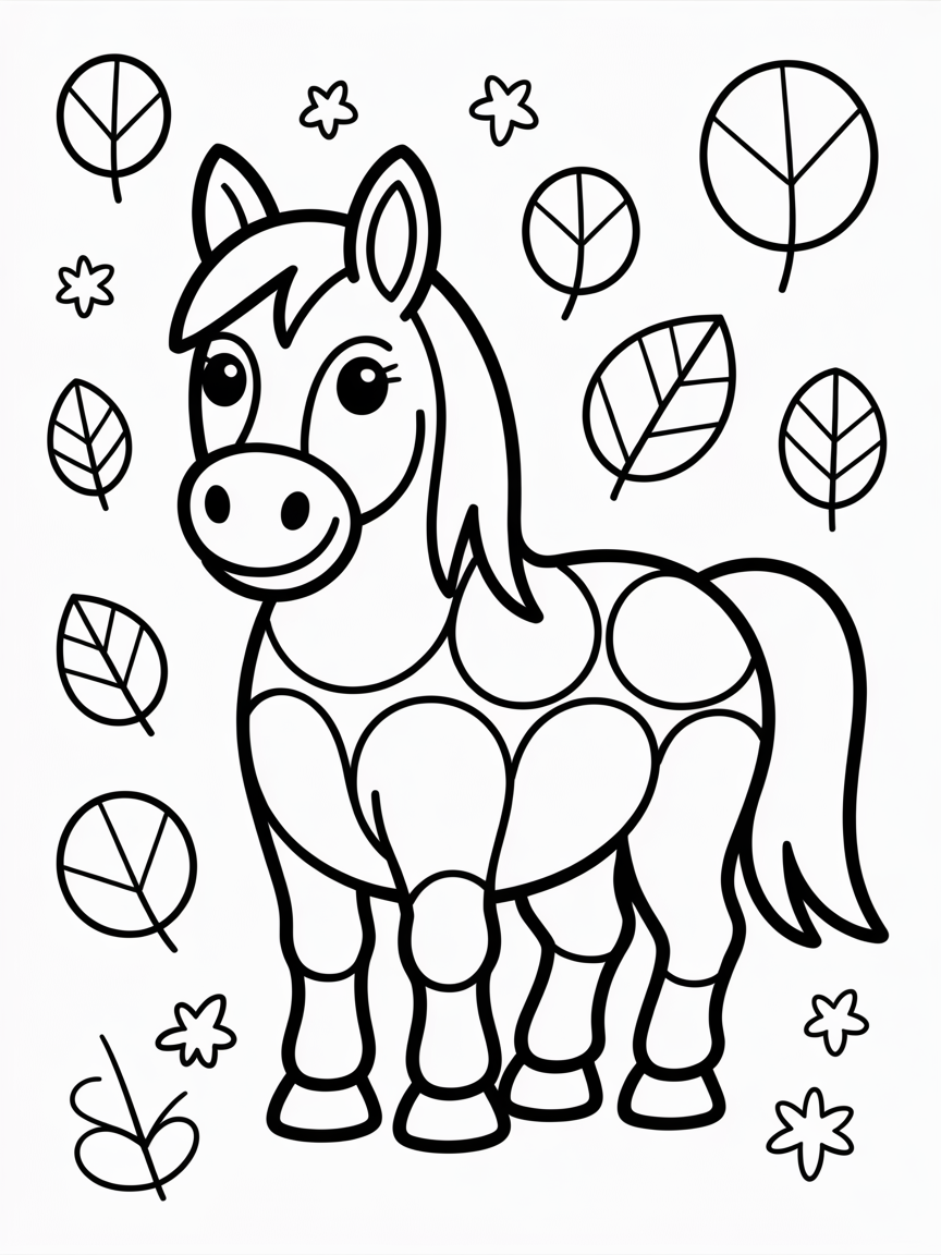 zentangle horse - Free Coloring Page