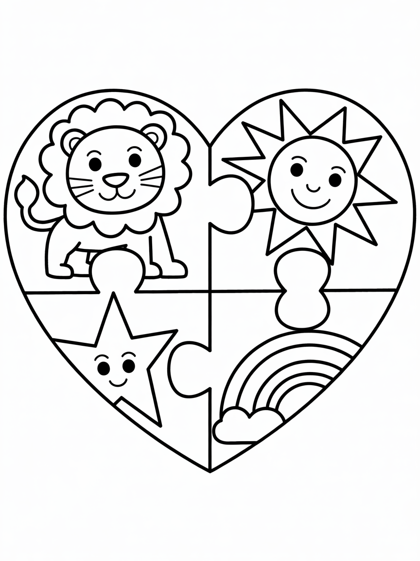 Puzzle idea - Free Coloring Page