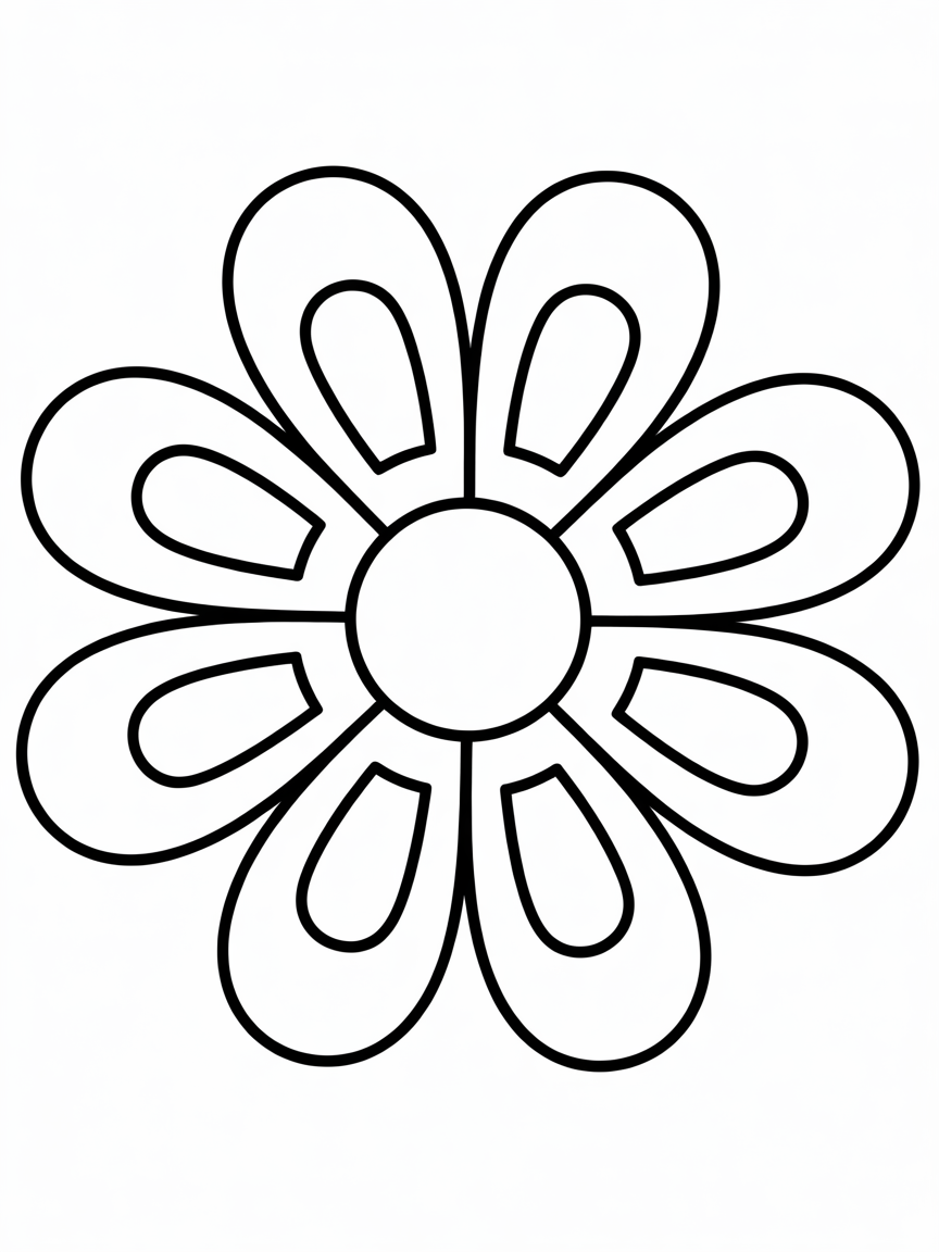 flower mandala - Free Coloring Page