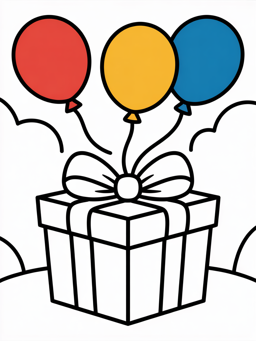 A big surprise is coming - Free Coloring Page