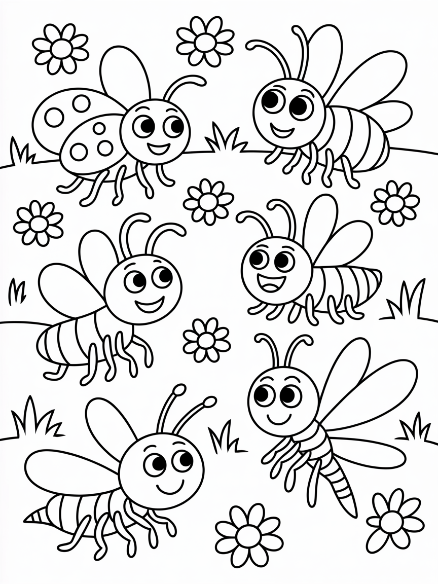 insects for toddlers - Free Coloring Page