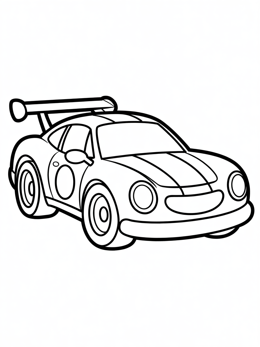 Race car - Free Coloring Page