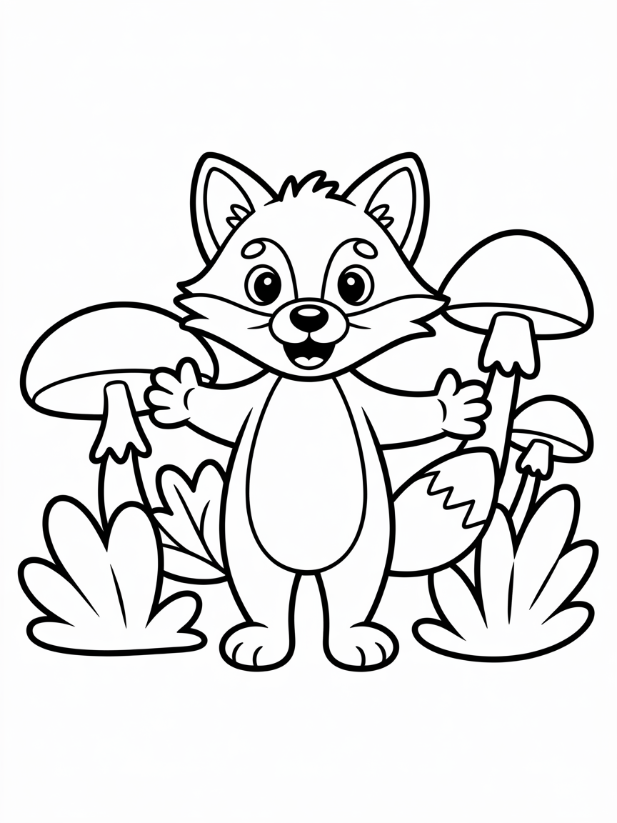 Fox - Free Coloring Page